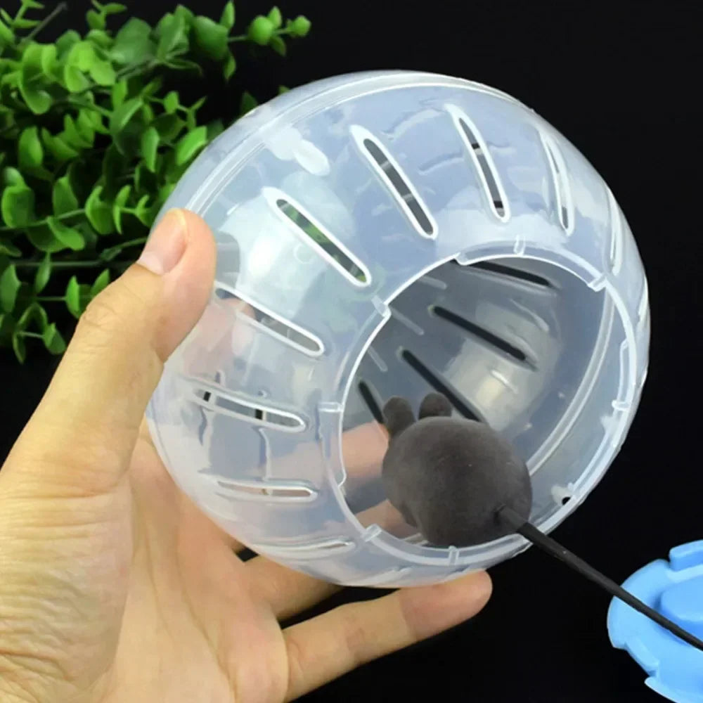 Grounder Rat Small Pet Rodent Mice Jogging Ball Toy Hamster Gerbil Rat Exercise Balls Play Toy 14 CM Plastic Outdoor Sport Ball Oasis Select White-14.5 cm
