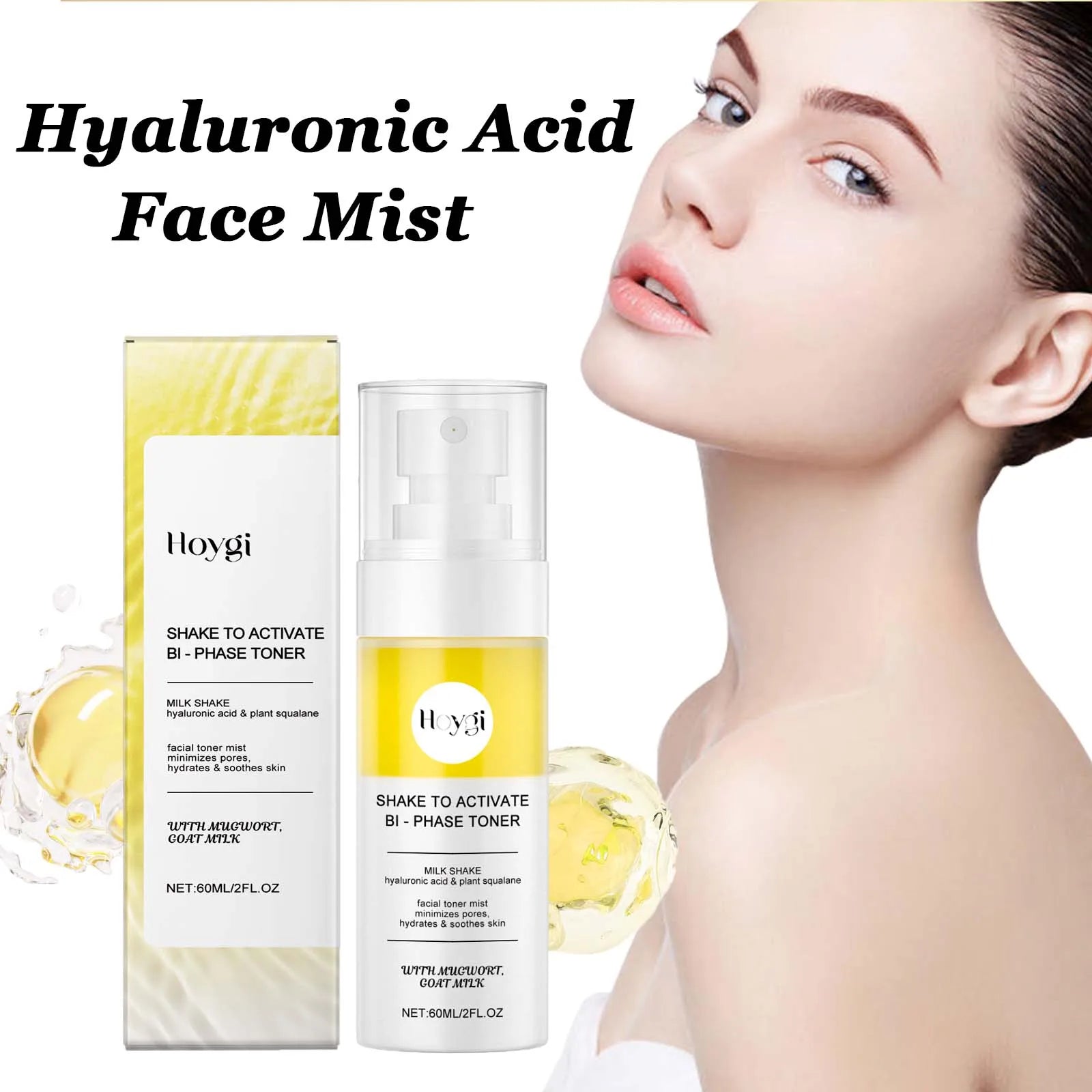 Hyaluronic Acid Moisturizing Facial Spray Brightening Relieve Redness Irritation Soothing Skin Nourishing Mist Face Essence Oasis Select