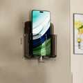 Mobile Phone Wall Holder Universal Cellphone Charge Storage Box Organizer TV Remote Control Hanging Stand Bracket Charging Dock Oasis Select Black