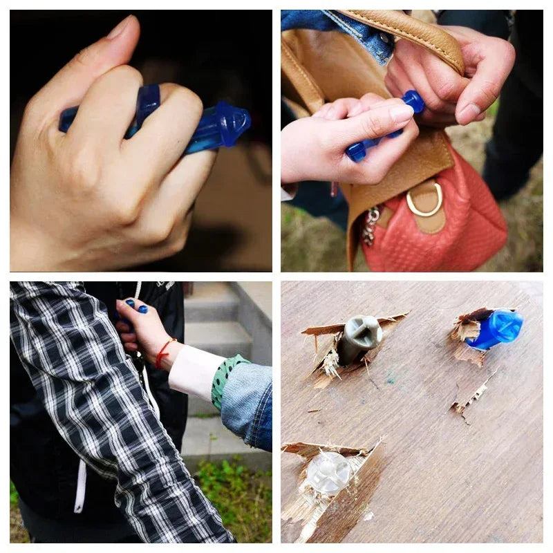 4pcs Portable Self Defense Stinger Drill Personal Keychain Protection Tactical Security Outdoor Tool Accessories for Men Women Oasis Select