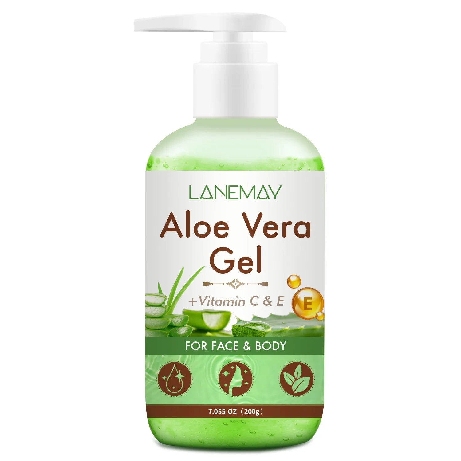 Vitamin C & E Aloe Vera Gel – Face & Body Moisturizer 200g