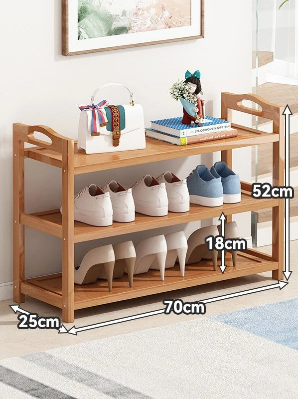 Simple household floor standing shoe rack, multi-layer space saving dormitory storage, economical small shoe cabinet Oasis Select Three layers 70cm