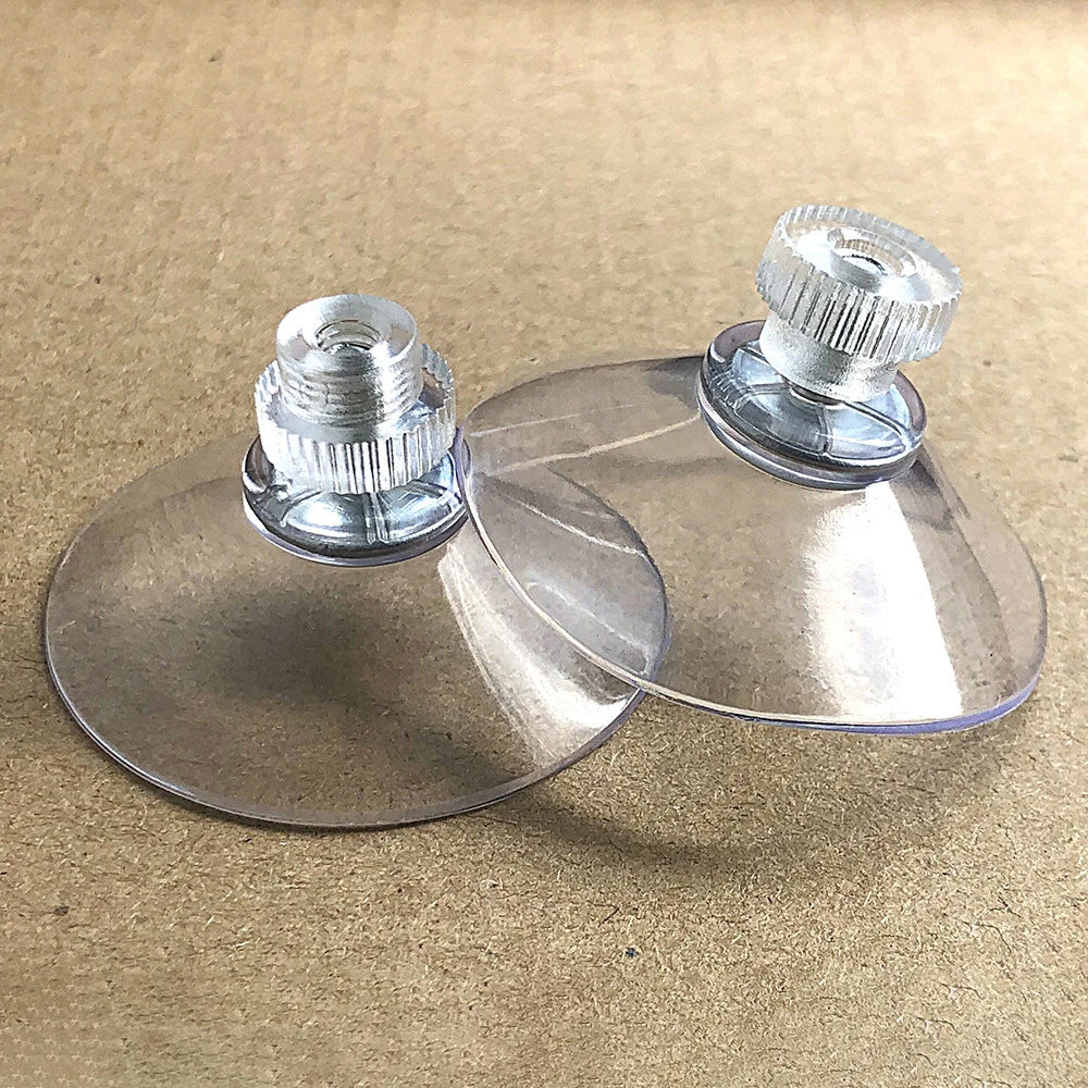 5pcs 32/41/53mm Round Strong Transparent Suction Cups with Screw Plastic Suction Pads Adhesive Suction Holder with Screw Nut Oasis Select