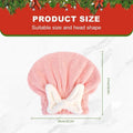 1PC Dry Hair Towel Quick-Drying Hair Cap Shower Cap for Women Striped Pattern Super Absorbent Bath Accessories Hair Bonnets Oasis Select Pinks