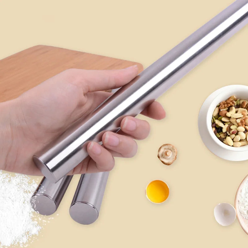 Stainless Steel Non-Stick Rolling Pin – 20/25/30cm Baking Rolling Pin Oasis Select