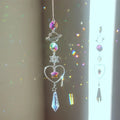 Crystal Wind Chime Love Heart Moon Sun Catcher Hanging Pendant Dream Catcher Rainbow Hanging Drop Windchime Home Garden Decor Oasis Select Style 1