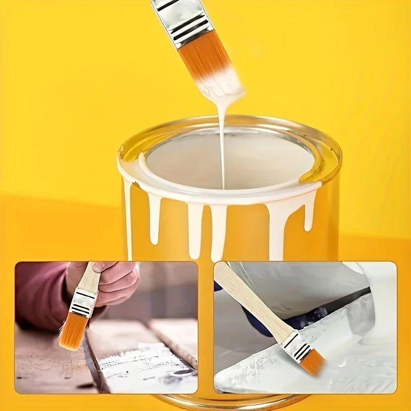 nylon brushes 6/12/18/32pcs short wooden handle art paint brushes watercolor brushes wall brushes art brushes cleaning tools Oasis Select