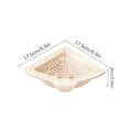 Sink Food Catcher Corner Basket Magnetic Kitchen Storage Rack Sink Drain Strainer Basket Kitchen Cleaning Drain Baskets Oasis Select Beige