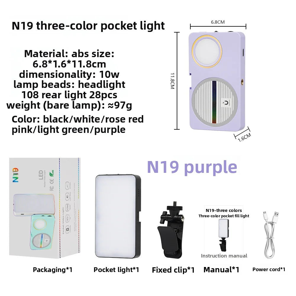 SHINEKNOT Magnetic LED Fill Light | Double-Sided Dimmable 10W