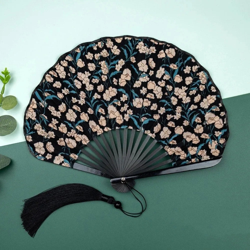 Decorative Retro Mini Shell Fan Lightweight Portable Chinese Style Fan with Tassel Handheld Fan Party Oasis Select Style 8