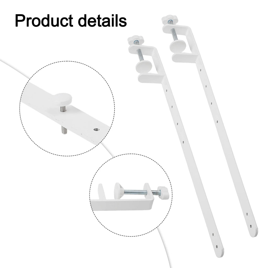 2Pcs Extended Desk Clamp Pegboard Fixing Bracket Desktop Fixing Bracket Home Improvement 1-5.5cm Thickness 41.5cm Height Oasis Select