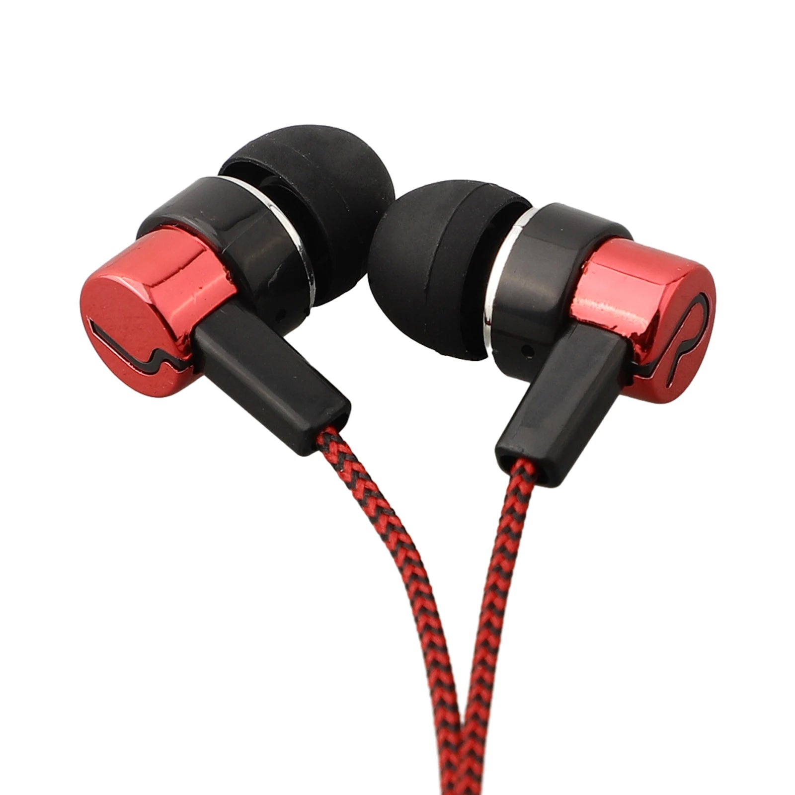 3.5mm In-Ear Wired Headphone 2 Basic Box Bass Stereo Earbuds Mobile Headphone Noise Cancelling Superb Bass Stereo Earphone Oasis Select Red