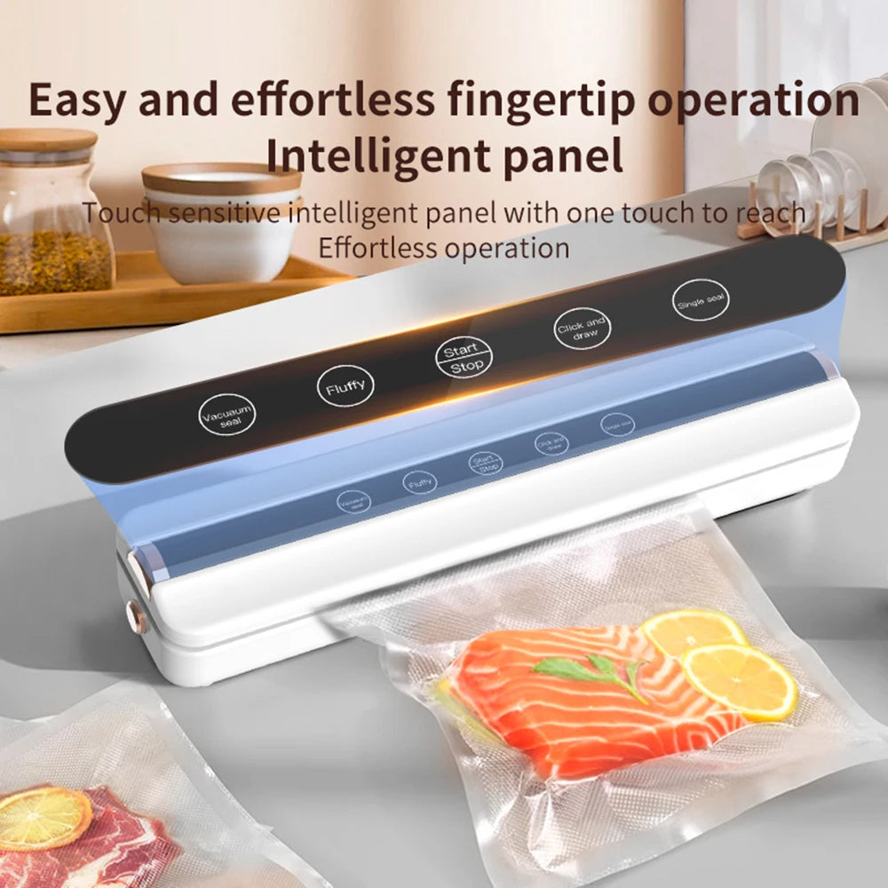 Food Vacuum Automatic Air Sealing Sealing Machine Home USB Wireless Wacuum Sealer 1500mAh 62KPa High-Suction Store Food Vacuum Oasis Select