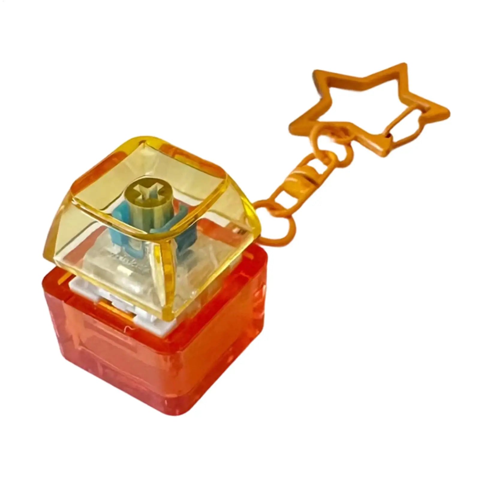 Portable Pentagram Pendant Mechanical Keyboard Button Keychain Fingertip Fidget Toy Anti-Anxiety Stress Relief Tools Oasis Select