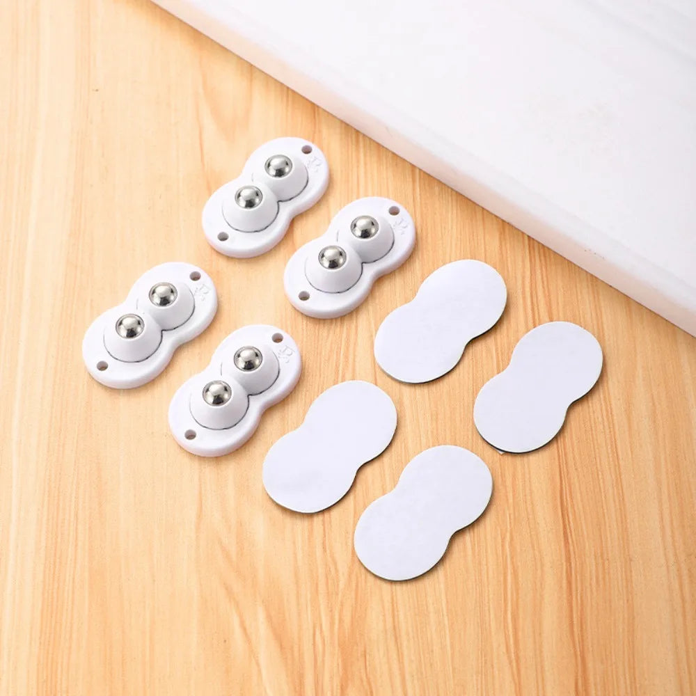 4-Pack 360° Self-Adhesive Furniture Caster Wheels | Heavy Duty