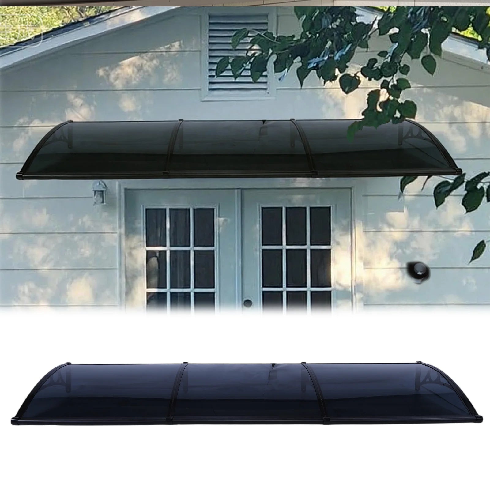Polycarbonate Door Canopy Awning – UV, Rain & Snow Shield Exterior Door Canopy Oasis Select