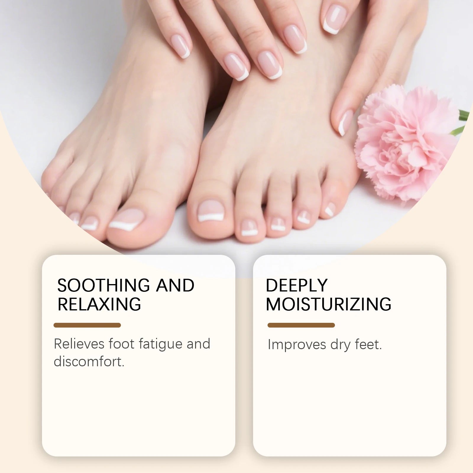 Foot Moisturizing Cream Moisturizing Relaxing Foot Care Nourishing Anti-Cracked Smoothing Softens Cuticles Daily Foot Care Oasis Select