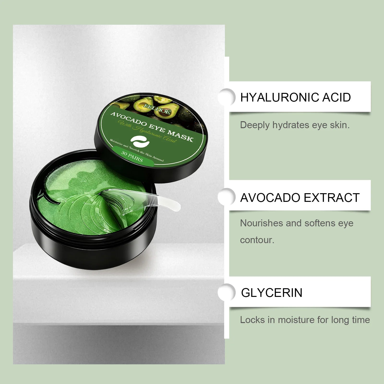 EELHOE Under Eye Patches – Hyaluronic Acid, Collagen & Vitamin C Under Eye Patches Oasis Select