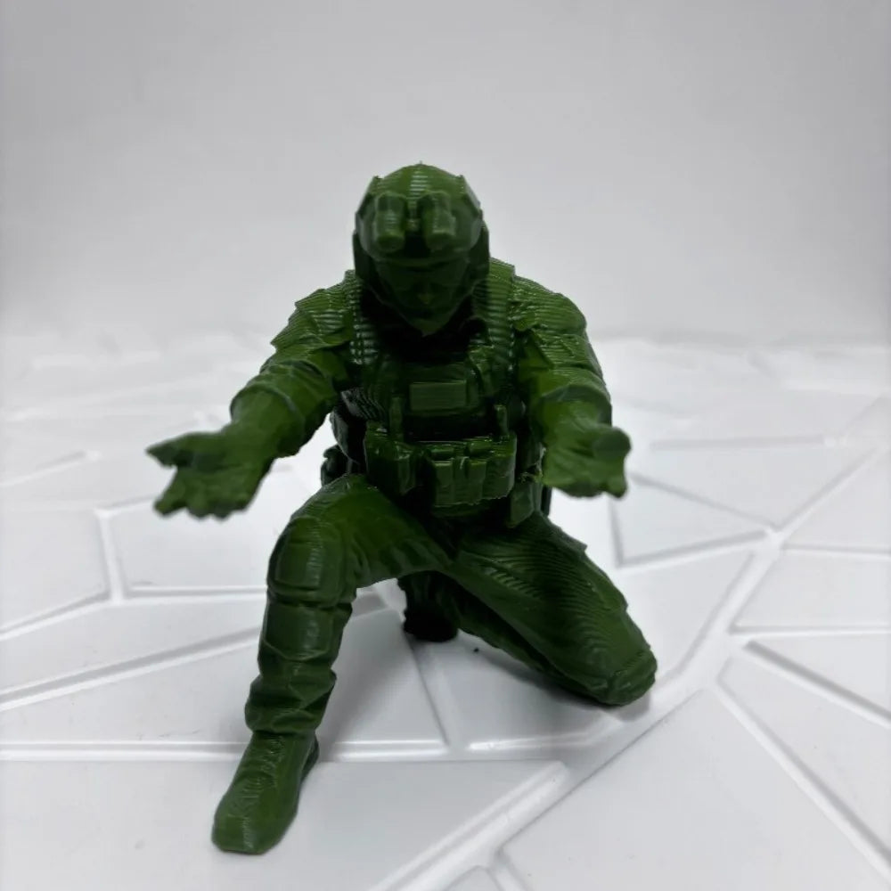 Unique Soldier Pen Holder Plastic Special Forces Figure 3D Printed Pen Stand Stationery Pencils Desk Organizer Desktop Decor Oasis Select Green