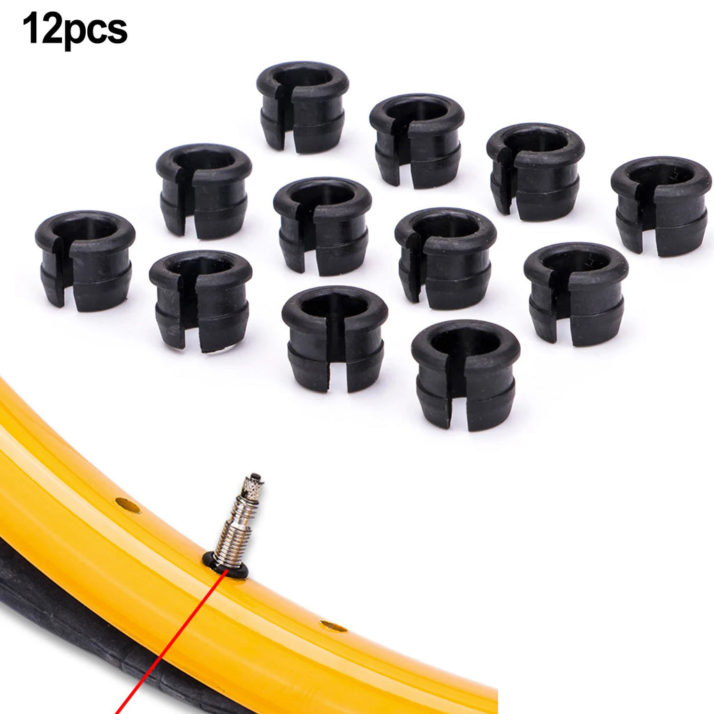 Bicycle Valve Adapter Set for Transforming Schradervalve to For presta on Wheels with Oversized Rim Holes 12 Pack Oasis Select A