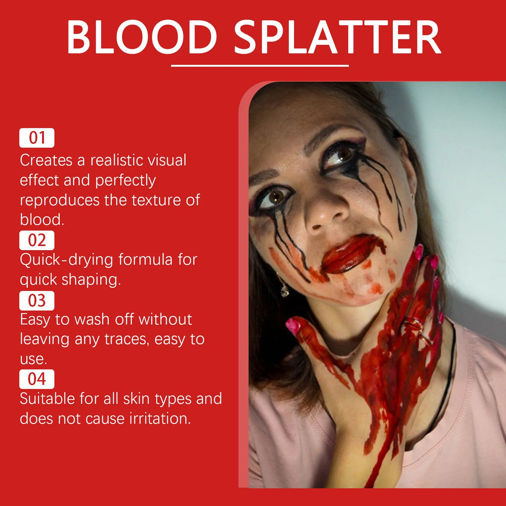 Eelhoe Fake Blood Spray 60ml – Halloween SFX Makeup Prop Fake Blood Spray Oasis Select