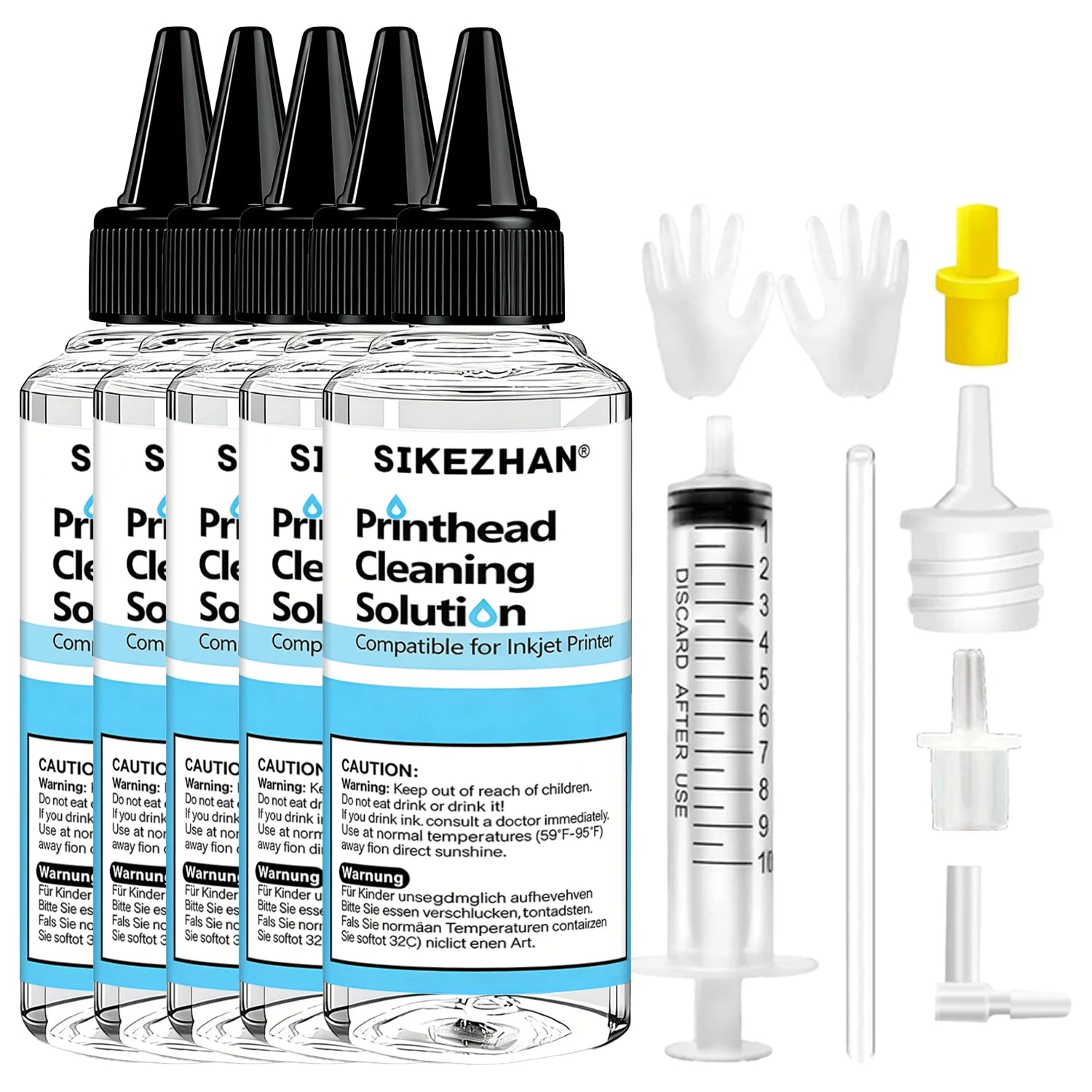 500ml Printer Head Cleaning Solution Kit for Epson, HP, Canon, Brother Inkjet Printers. Professional Liquid Nozzle Cleaner Tool Oasis Select 500ml-tool 1set