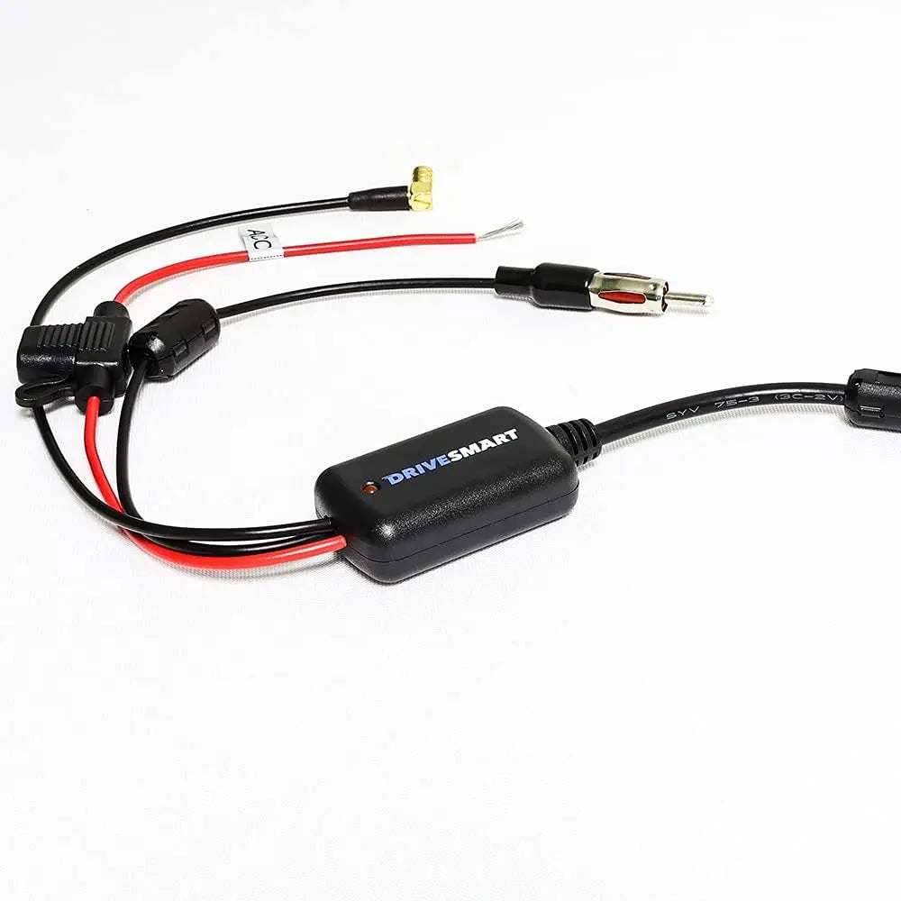 12V Active DAB FM AM Radio Antenna Signal Amplifier for Car - Enhance FM/AM Signal Reception Oasis Select black