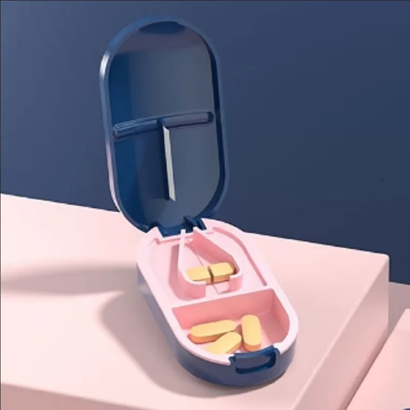 Portable Pill Cutter & Crusher with Storage Box | Steel Blade