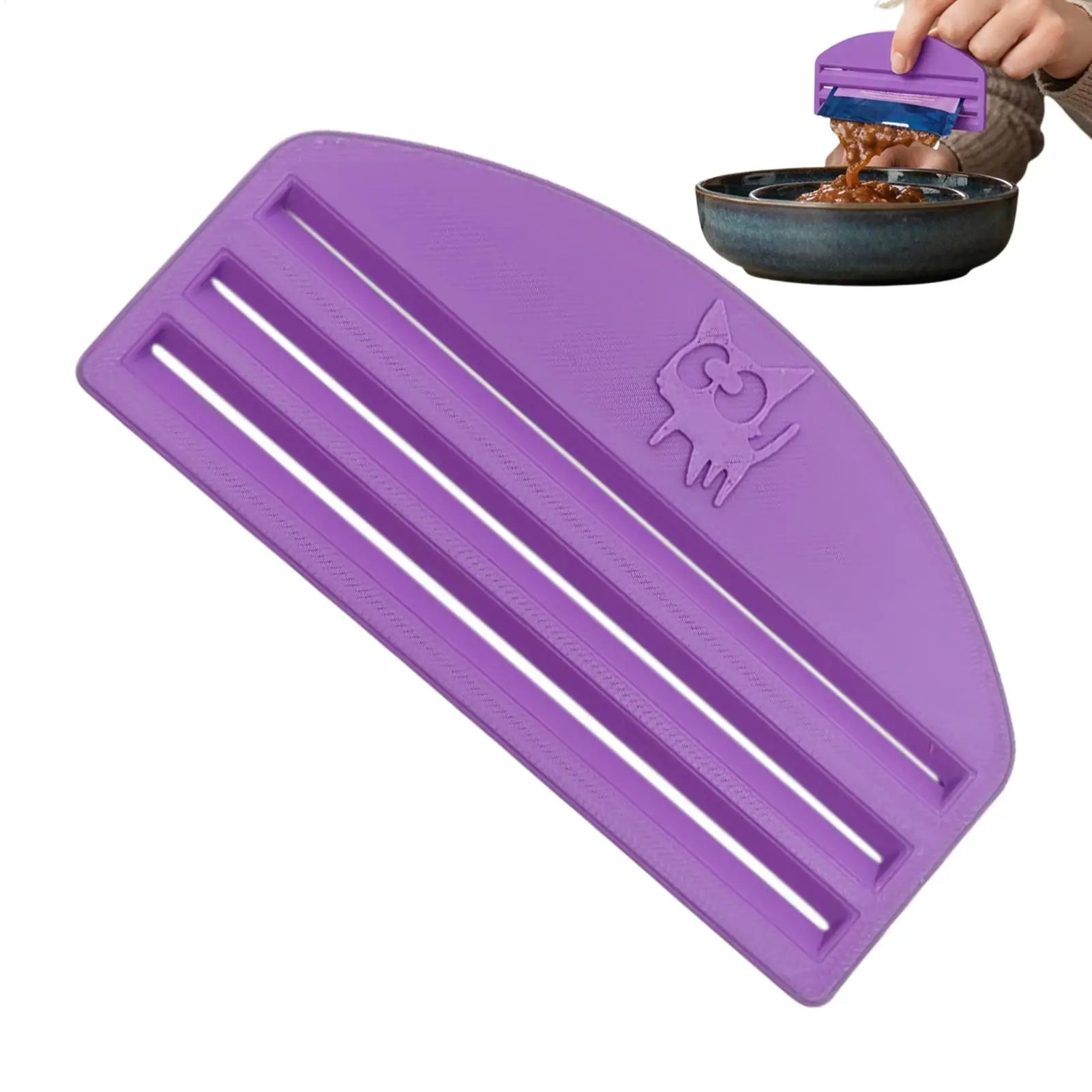 Cat Food Squeezing Practical Tool Pet Feeding Aid Compact Design Plastic Sanitary Materials Zero Waste Feeder Pet Feeding Oasis Select