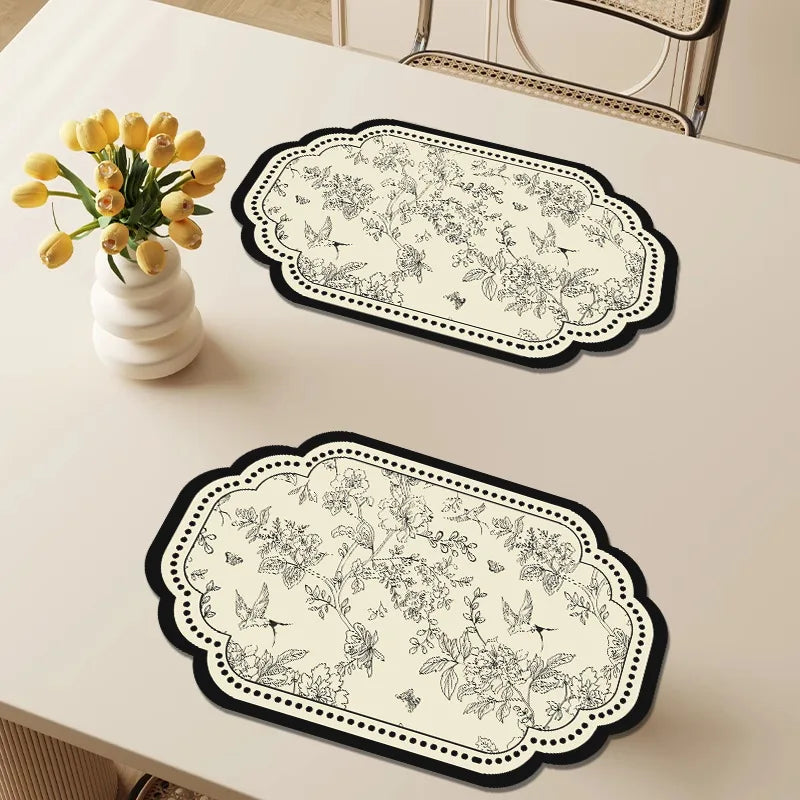 French Waterproof Leather Placemat Grease-proof Washless Placemat Dishes Scalder-proof Thermal Insulation Mat Western Placemat Oasis Select C3 30 x 50cm