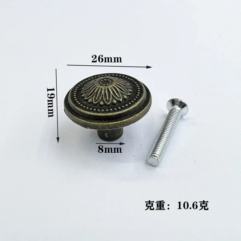 Antique Style Pull Handles Bronze Tone Retro Alloy Kitchen Drawer Cabinet Door Knobs Furniture Hardware Fittings