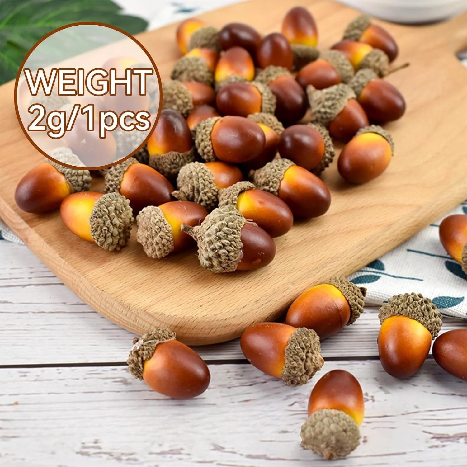 5/10 PCS Artificial Acorns with Caps Realistic Fake Acorns DIY Craft Fall Autumn Decor Table Centerpiece Woodland Props Oasis Select