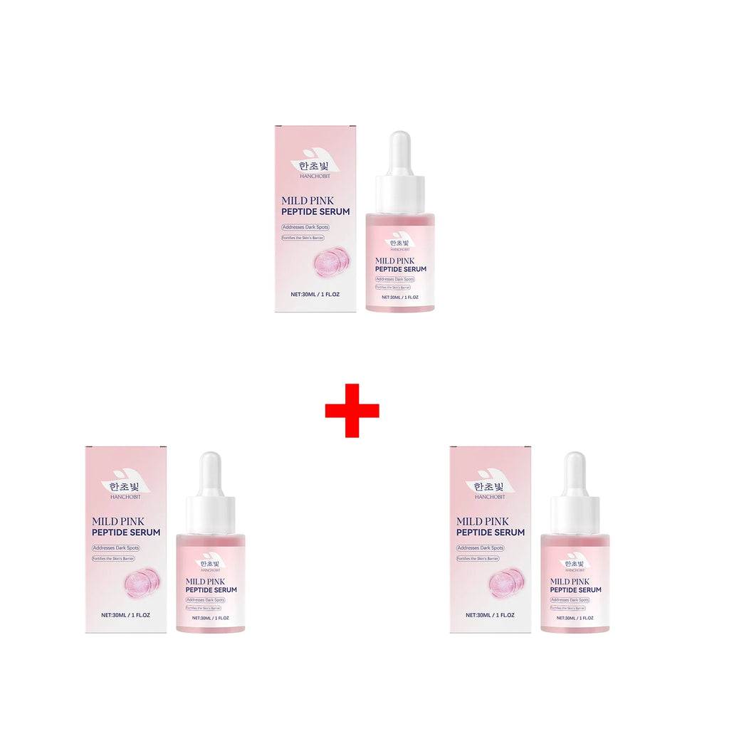 Pink Peptide Serum for Dull Skin Brightening Skin Dark Spots Improvent Even Skin Tone Enhance Elasticity Smoothing Face Essence Oasis Select 3pcs