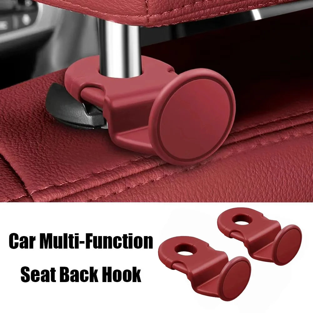 Car Headrest Hooks 2-Pack | Bag & Coat Organizer for Auto