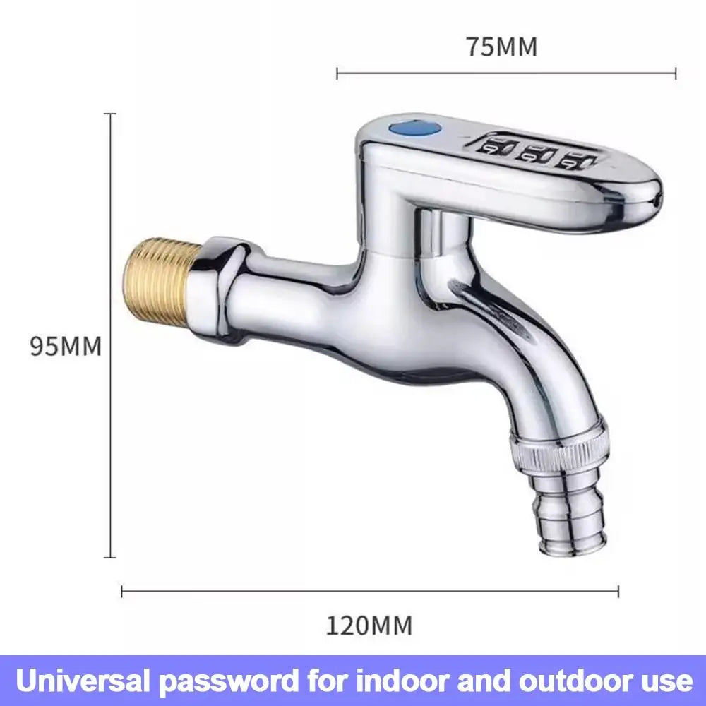 Metal Combination Lock Garden Faucet | 1/2" Anti-Theft Tap
