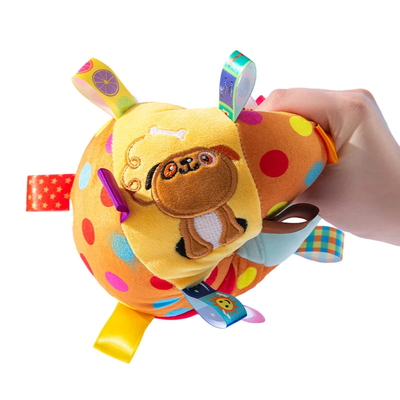Interactive Ball Dog Toy for Aggressive Chewers Training Decompress Bite Resistant Plush Handle Dog Toys with Bells Pet Supplies Oasis Select