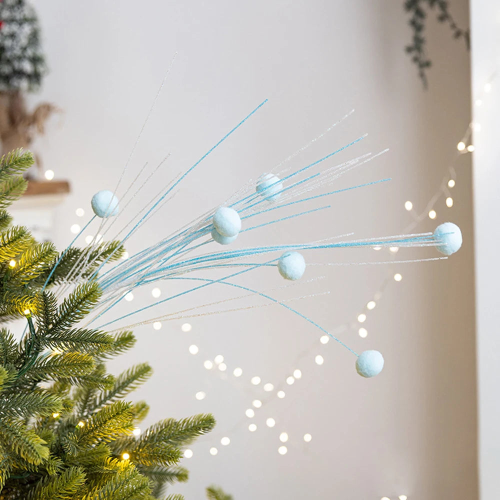 Pink Glitter Berry Stem Picks – Christmas Tree & DIY Craft Decor