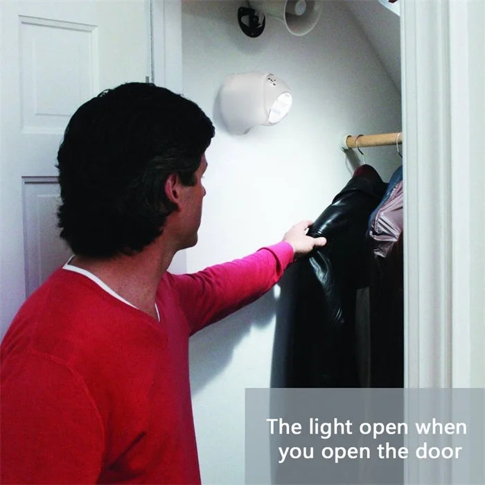 360° Motion Sensor LED Wall Night Light | Battery-Powered