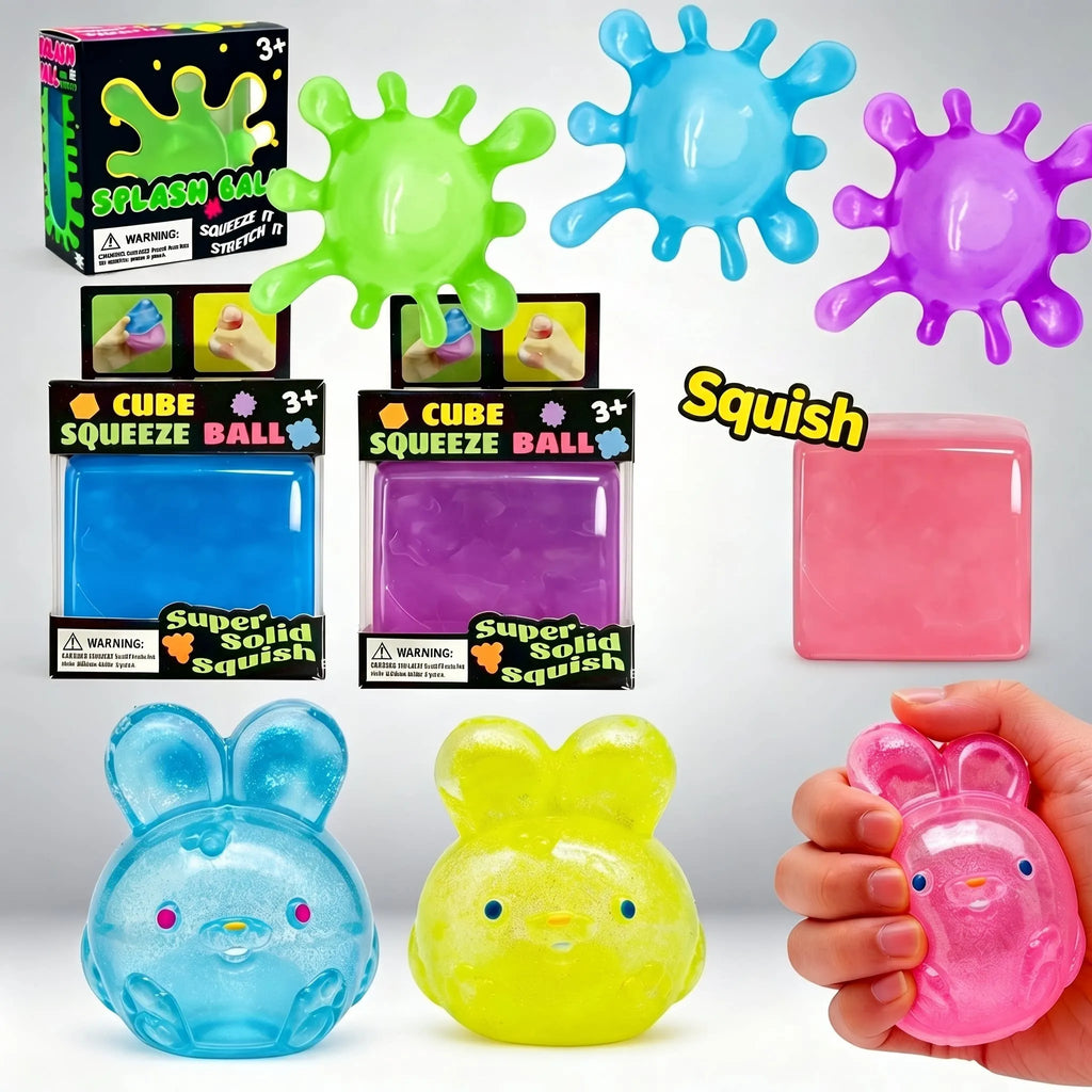 Rabbit water splash Cube Sensory Fidget Cube Stress Relief Anxiety Sensory Tool for Focus ADHD & Office Desk Calming Gadget Oasis Select