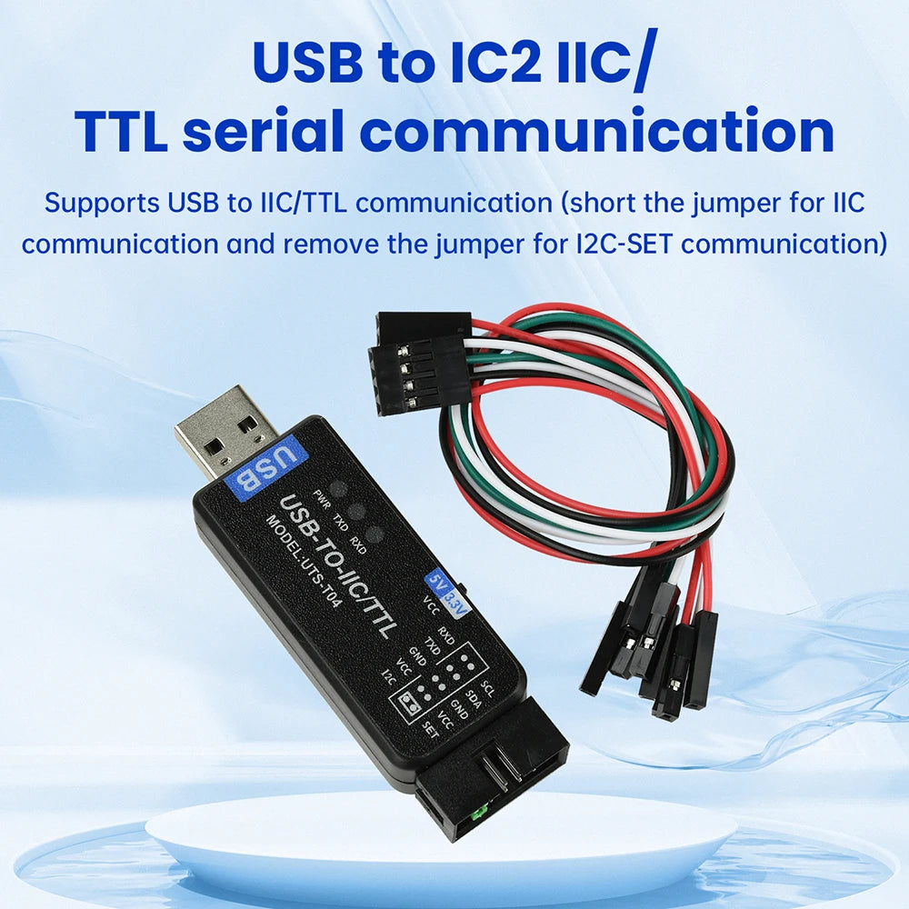 USB to IC2 IIC/TTL Serial Port Uart 2-In-1 Communication Module Ch341T Serial Port Flashing Downloader Oasis Select