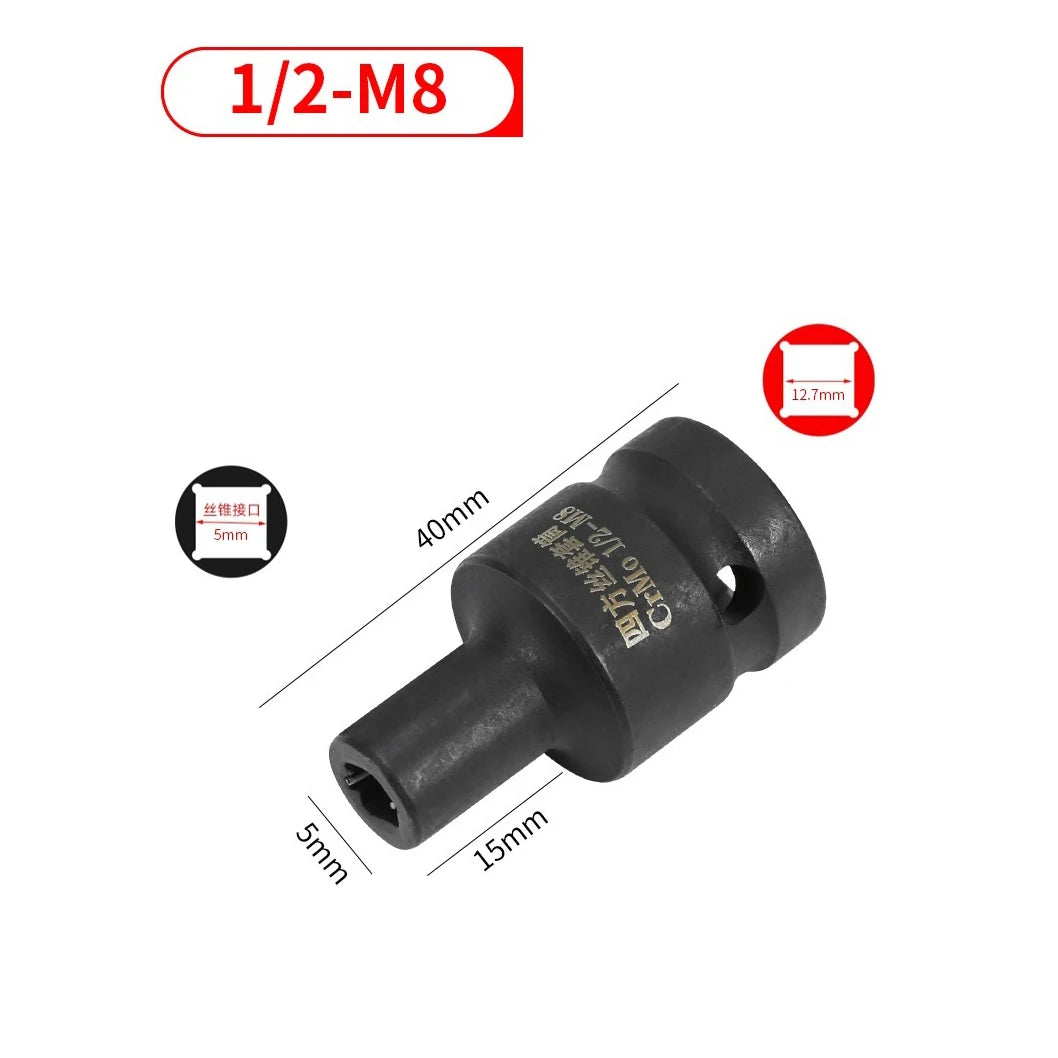 Suqare Screw Tap Socket 1/2Inch Driver Square Driver Electric Wrench Socket Square Driver Head M6-M24 Socket Oasis Select M8