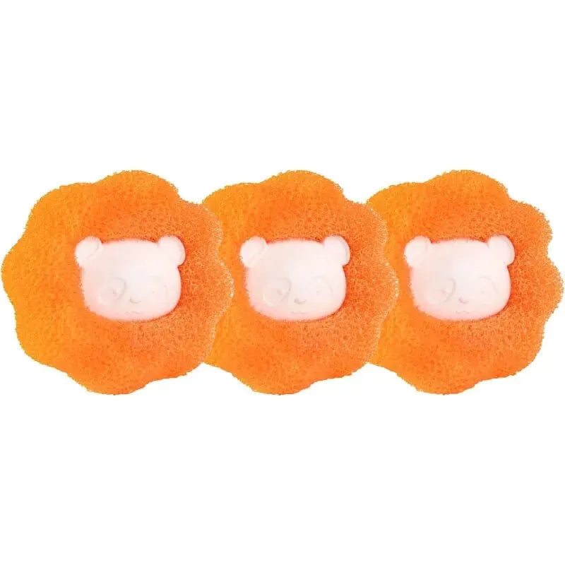 1-5pcs Pet Hair Remover Reusable Ball Laundry Washing Machine Filter Wool Sticker Cat Hair Remover Pet Fur Lint Catcher Home Oasis Select Orange-3PC 58x58x5mm