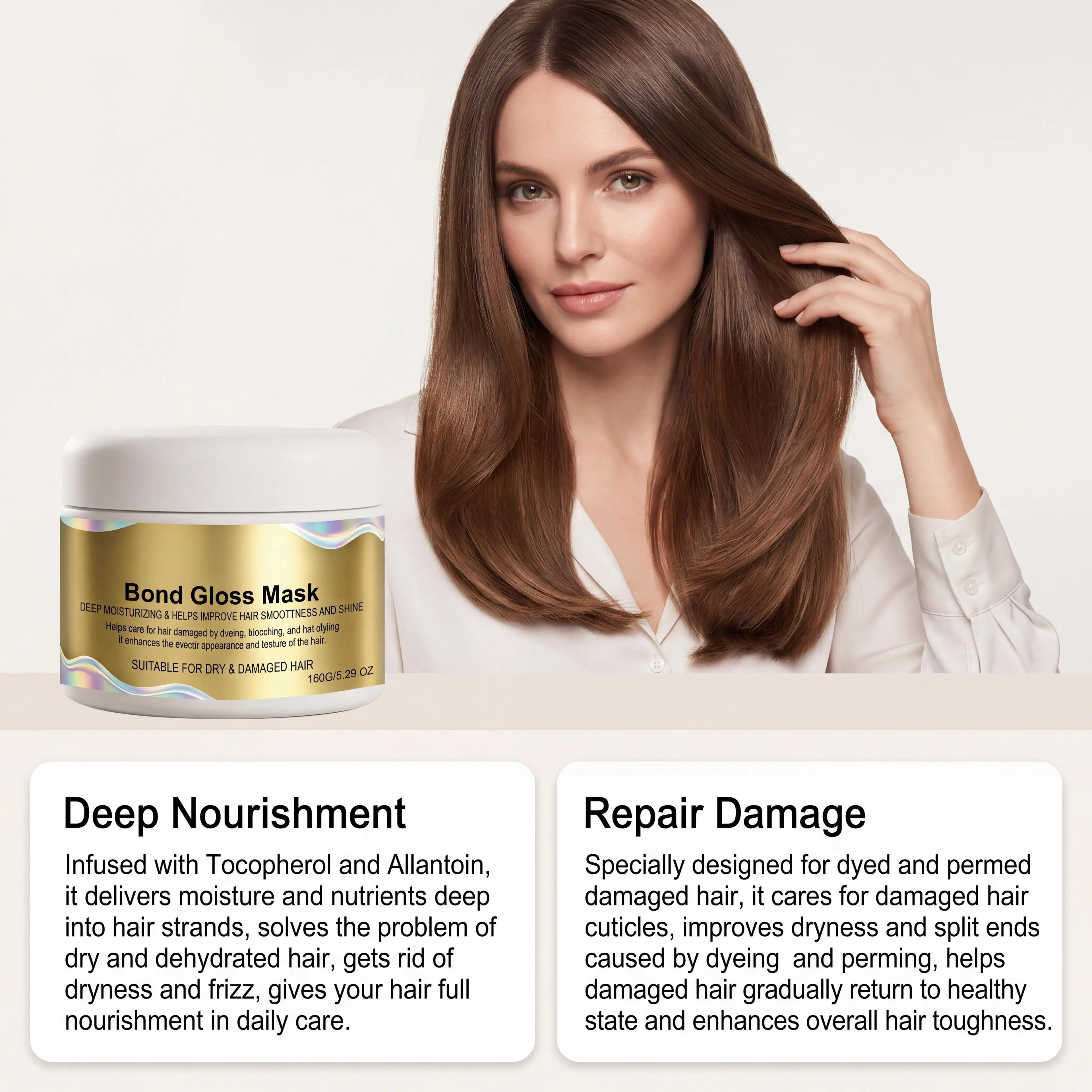 Bond Gloss Deep Conditioning Hair Mask – Keratin & Vitamin E Deep Conditioning Mask Oasis Select