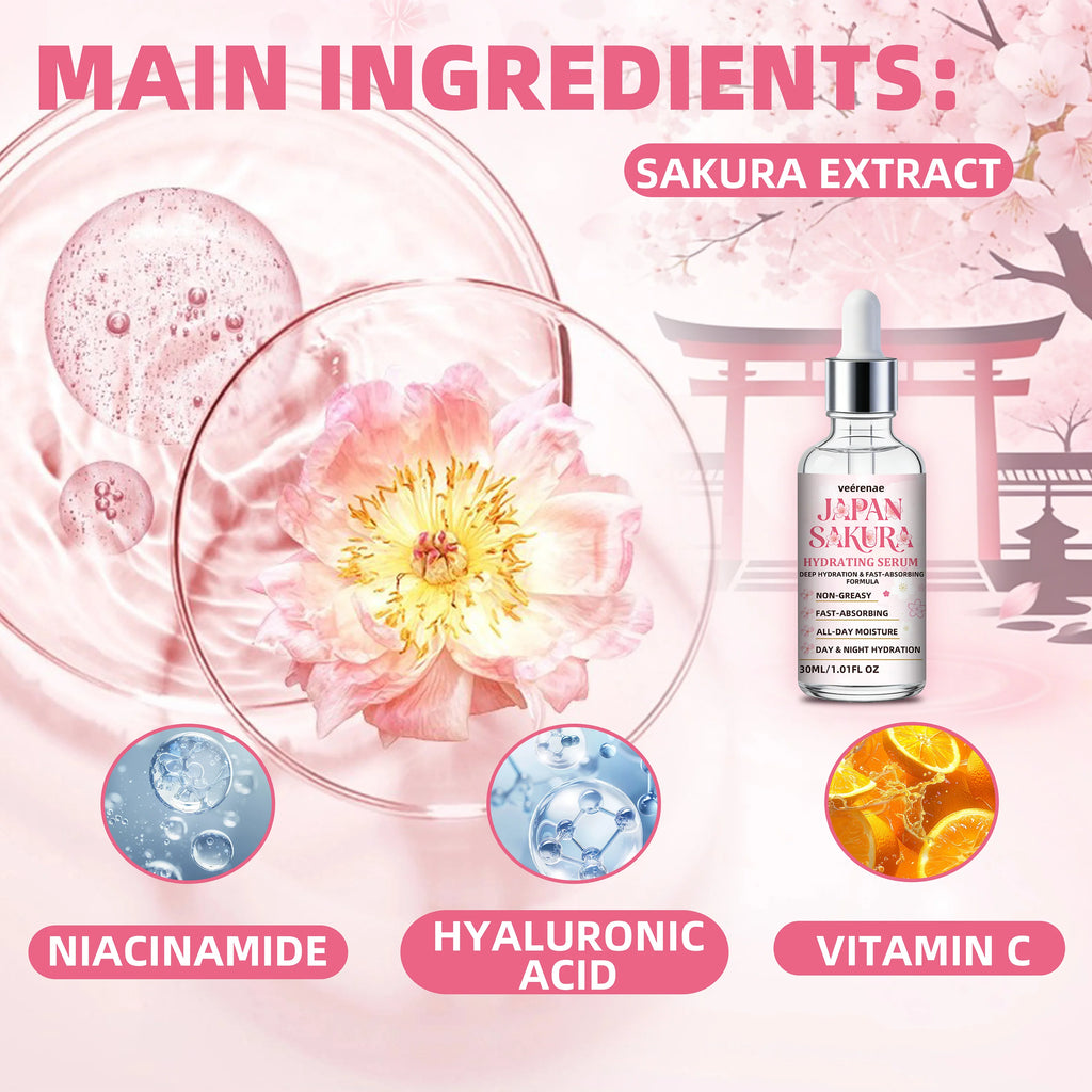 Japan Sakura Hydrating Face Serum – Lightweight Moisturizer