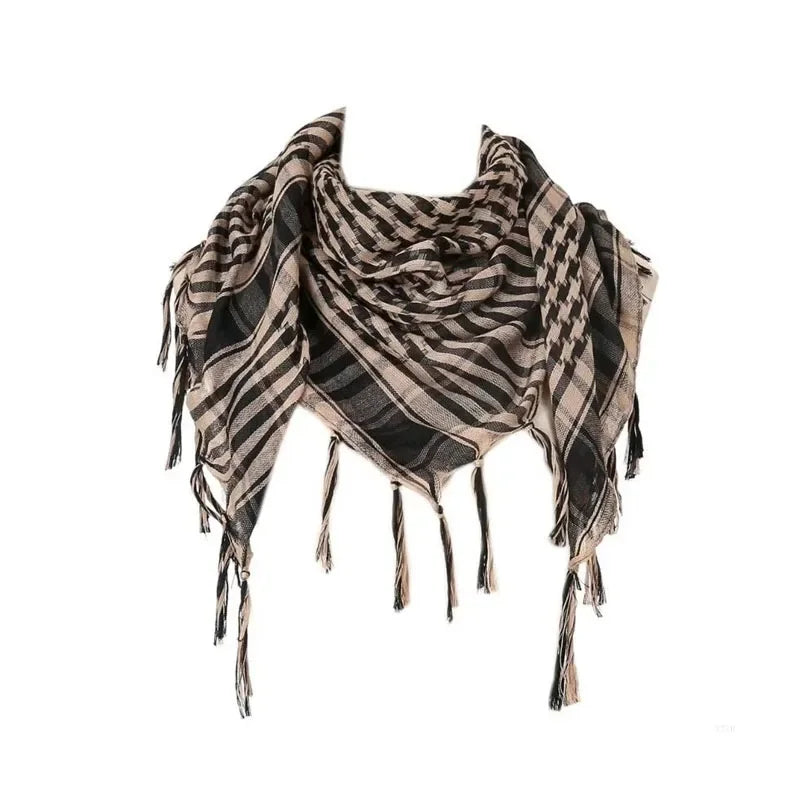 1/2/3Pcs Keffiyeh Tactical Desert Scarf Wrap Shemagh Head Neck Arab Scarf Keffiyeh Scarf Wrap For Men And Women Oasis Select 1pcs-Mud