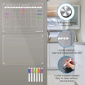 1Set Magnetic Acrylic Calendar For Fridge Clear Fridge Calendar And Memo Magnetic Planning Boards Set Colorful Oasis Select Transparent