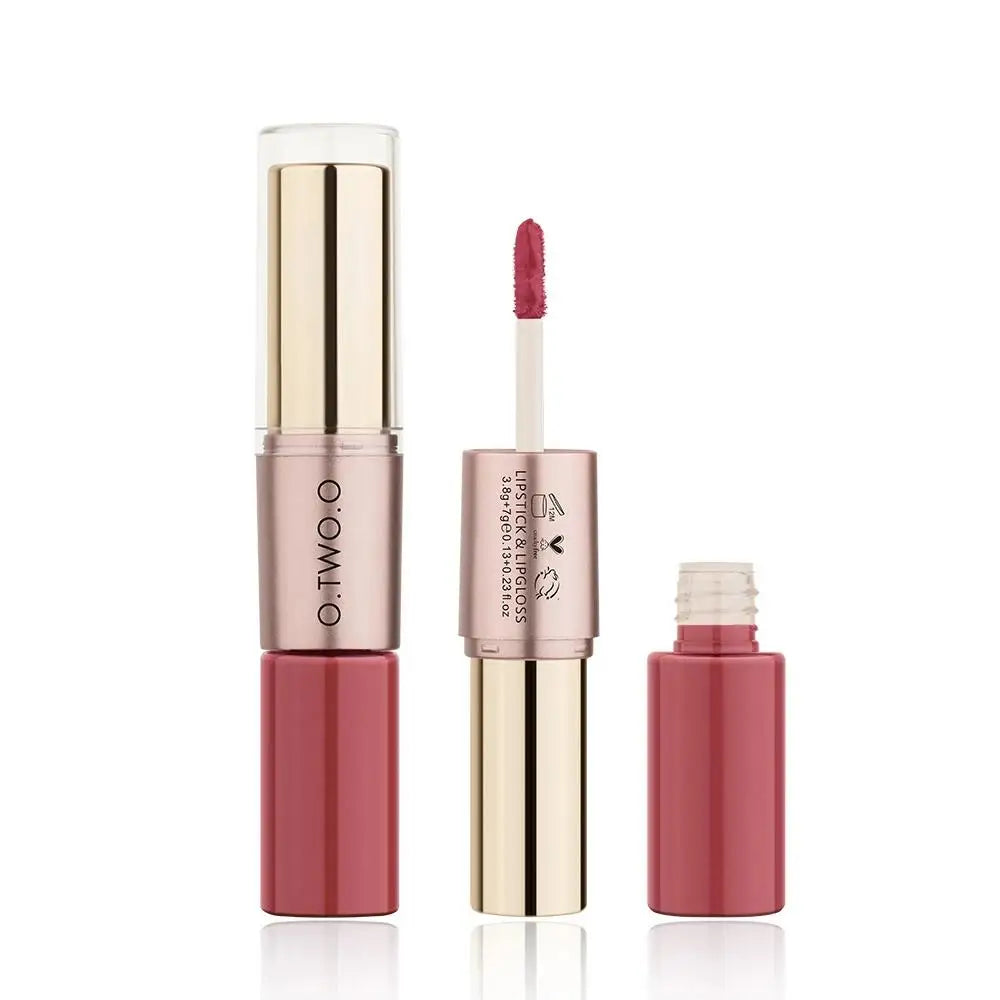 O.TWO.O 2-in-1 Matte Lipstick & Lip Gloss – 12 Colors