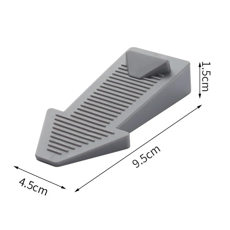 Wall Protectors Door Stopper New Silicone Anti Collision Floor Holder Hidden Non-slip Doorstop Bedroom Oasis Select Grey