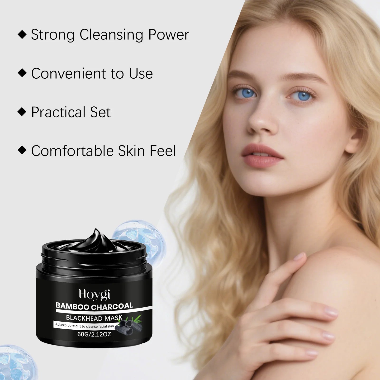 Bamboo Charcoal Blackhead Mask Peel Off Pore Cleansing Nose Mask for Deep Dirt Oil Removal Blackhead Cleansing Skincare Oasis Select