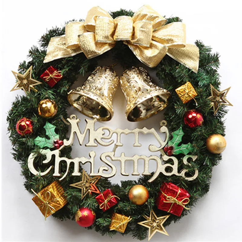 Christmas Wreath Front Door Decoration 30CM Wreath Home Decor Oasis Select 30CM gold